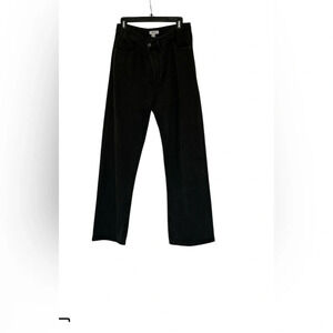 Cross over wide leg High rise Jeans, faded Black denim, size 28